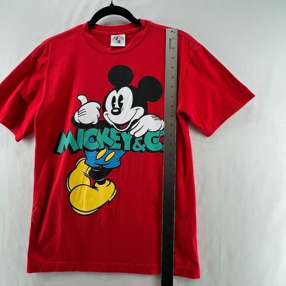 Disney Mickey Mouse & Co T-Shirt S Mickey Mouse Graphic Print Crew Neck Red - Picture 6 of 7